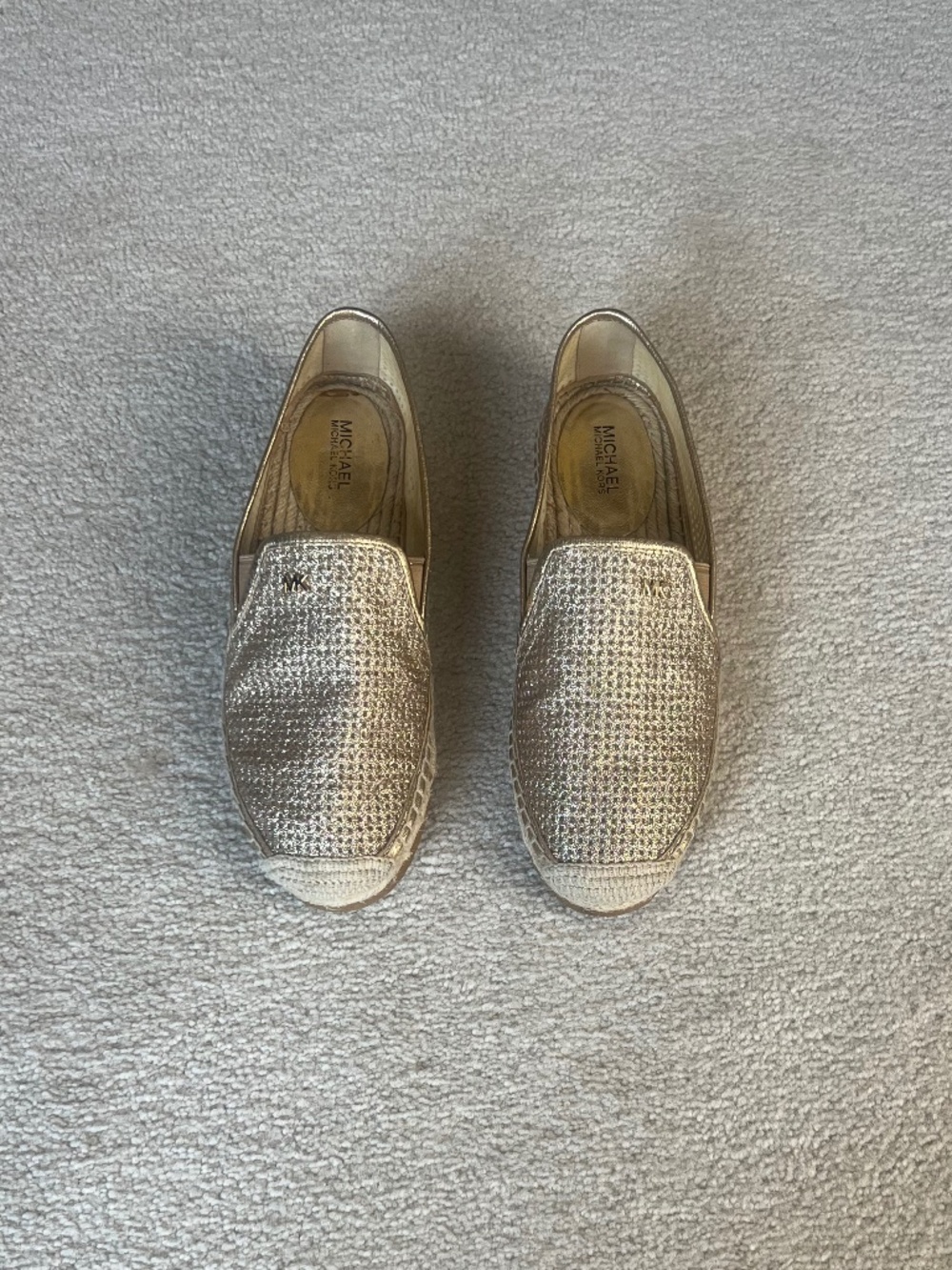 Michael Kors Hastings Metallic Linen Slip On Size 6.5